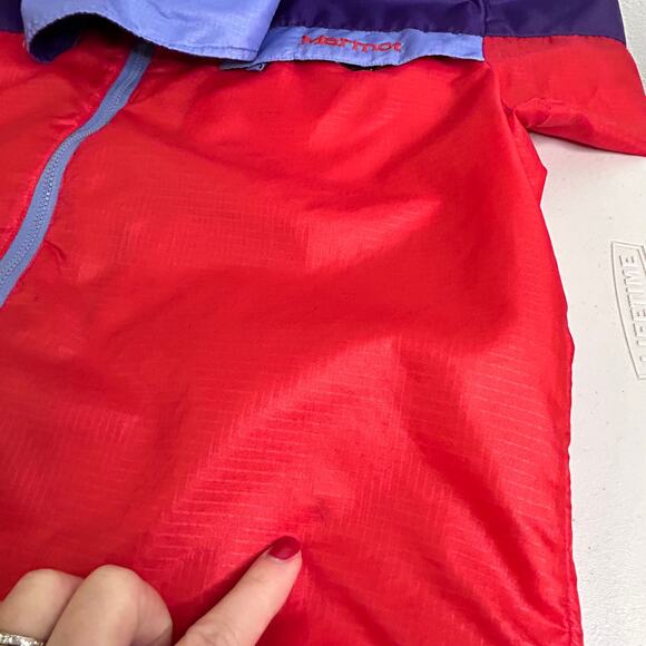Marmot Women's Windbreaker Rain‎ Coat Shell Packable Red Purple Size Large - Picture 14 of 15